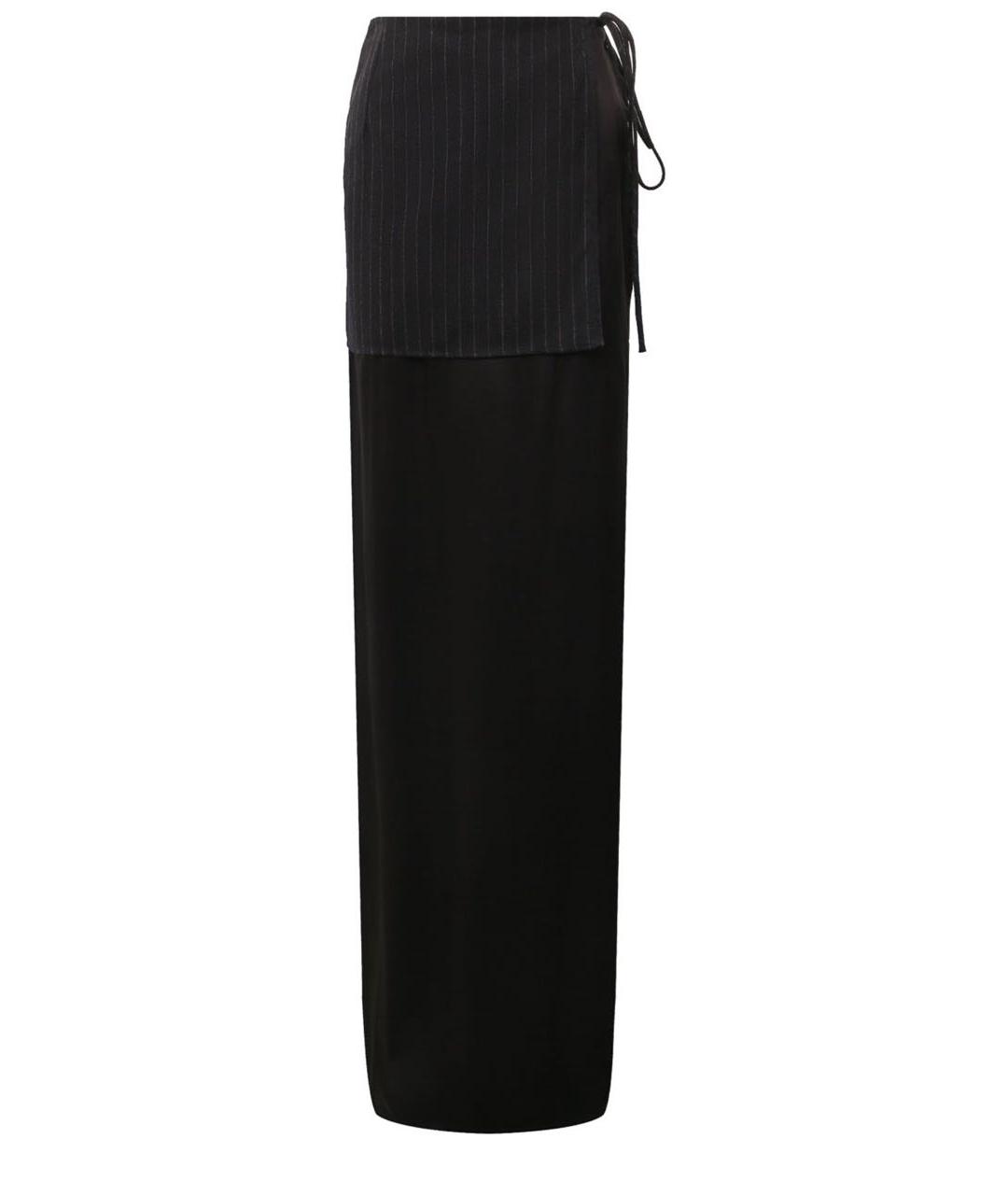 DRIES VAN NOTEN Черная вискозная юбка макси, фото 1