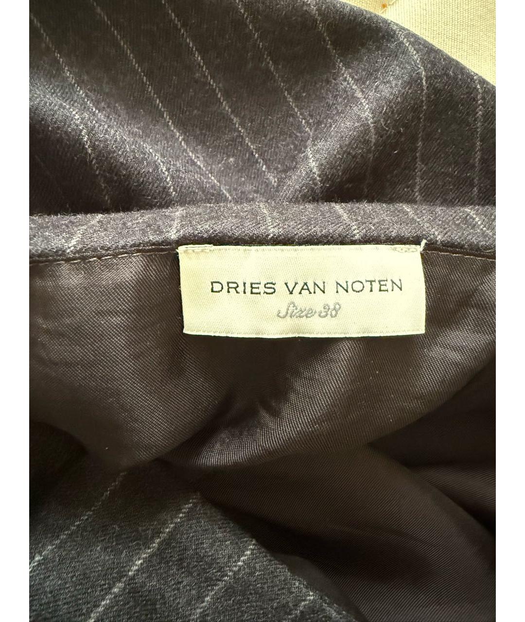 DRIES VAN NOTEN Черная вискозная юбка макси, фото 4