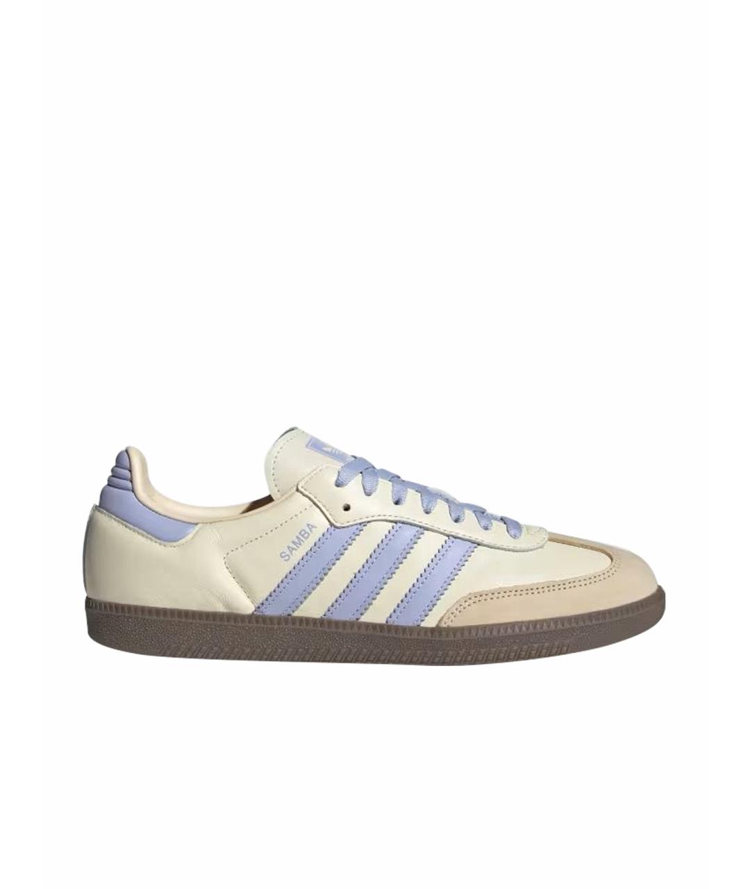 ADIDAS Бежевые кожаные кроссовки, фото 1