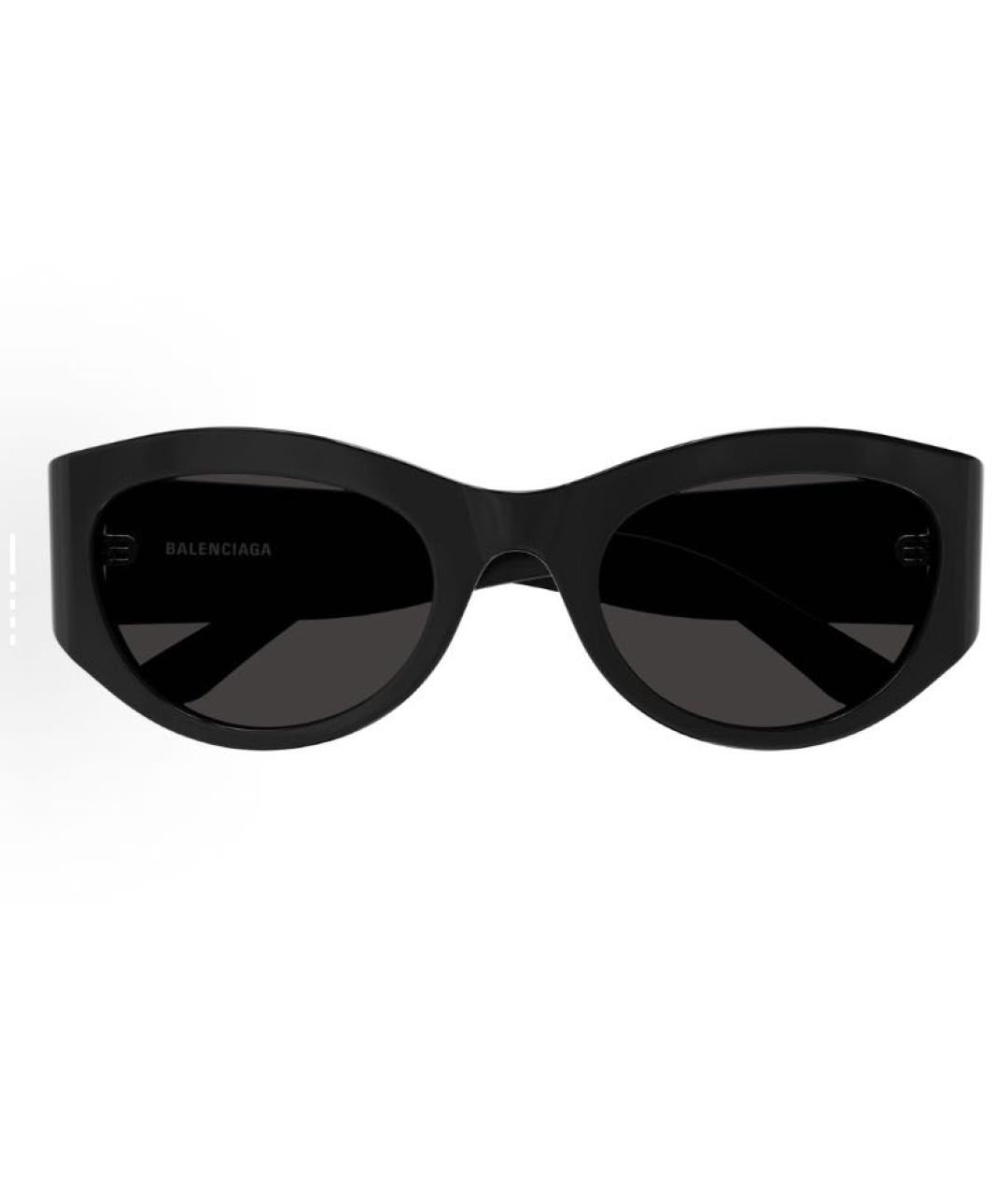 BALENCIAGA Черные пластиковые солнцезащитные очки, фото 2