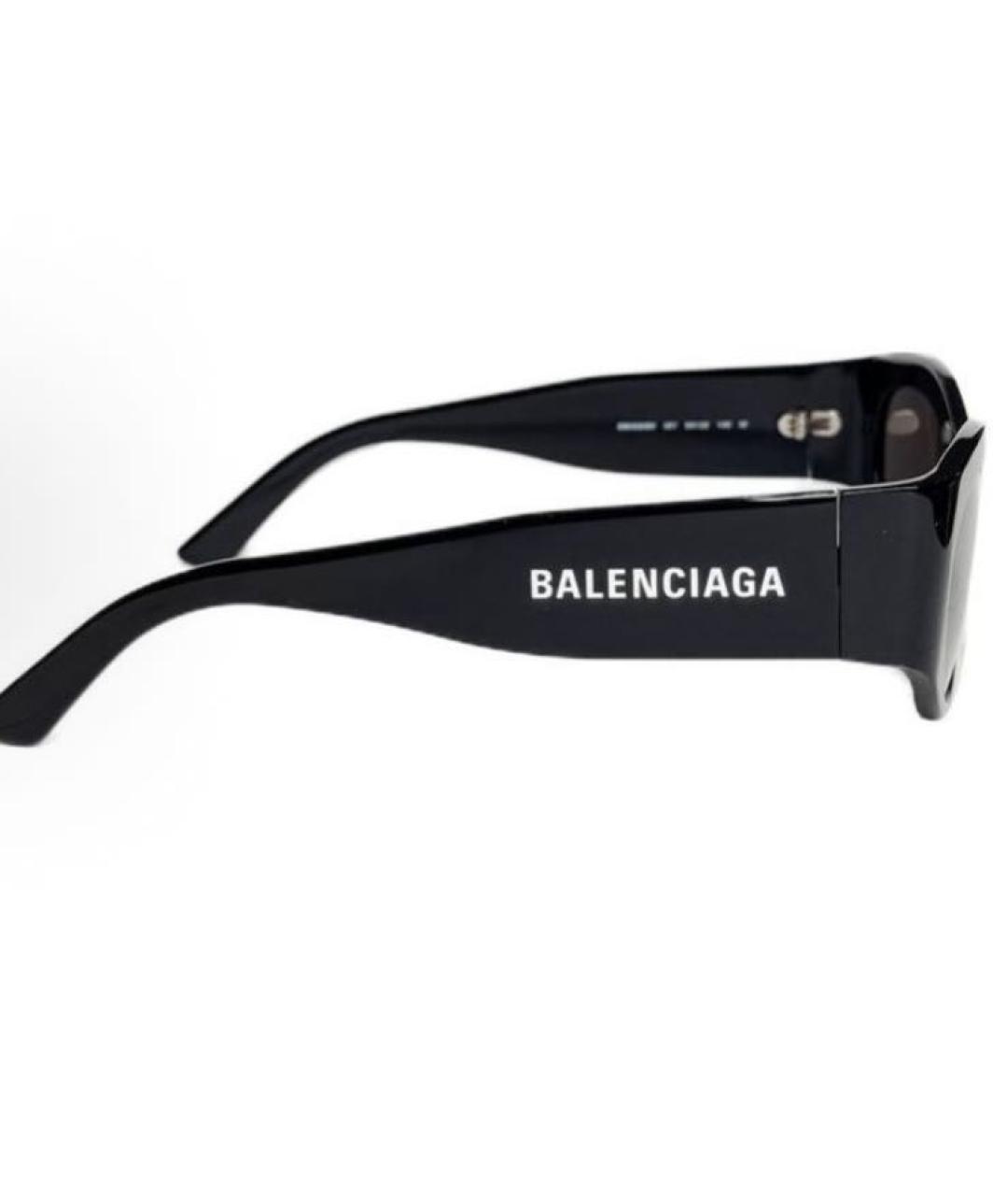 BALENCIAGA Черные пластиковые солнцезащитные очки, фото 4