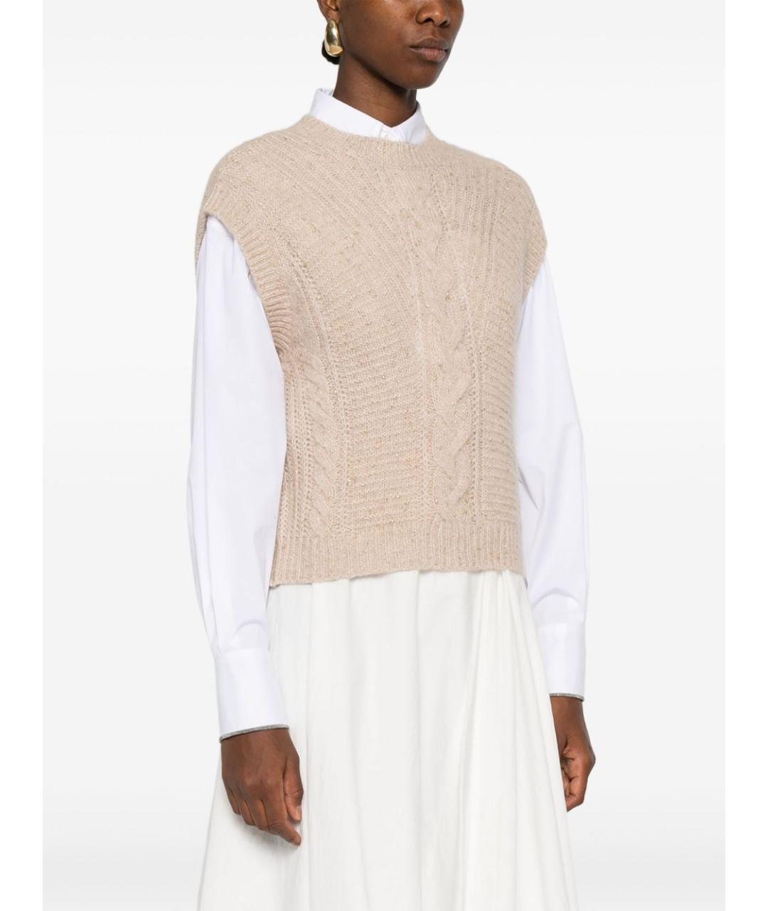 MAX MARA Бежевая жилетка, фото 3