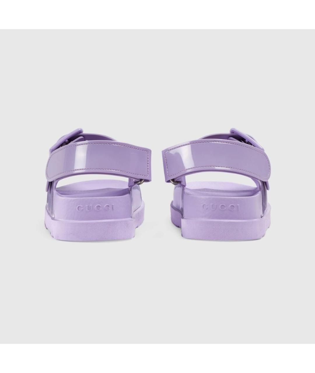 GUCCI Фиолетовые резиновые сандалии, фото 4
