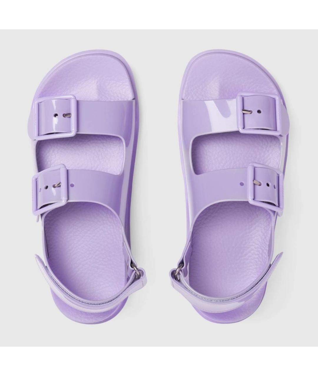 GUCCI Фиолетовые резиновые сандалии, фото 3