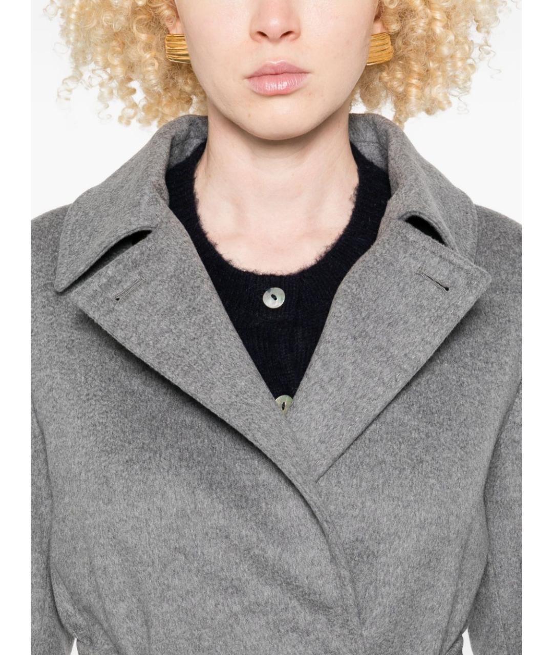 MAX MARA Серое пальто, фото 5