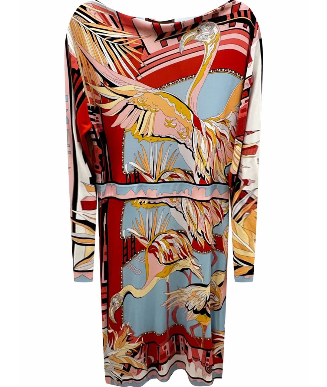 EMILIO PUCCI Мульти вискозное коктейльное платье, фото 1