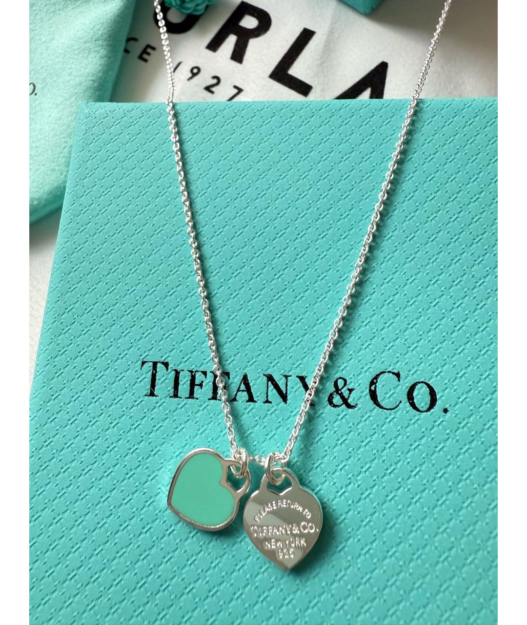 TIFFANY&CO Бирюзовая серебряная подвеска, фото 2