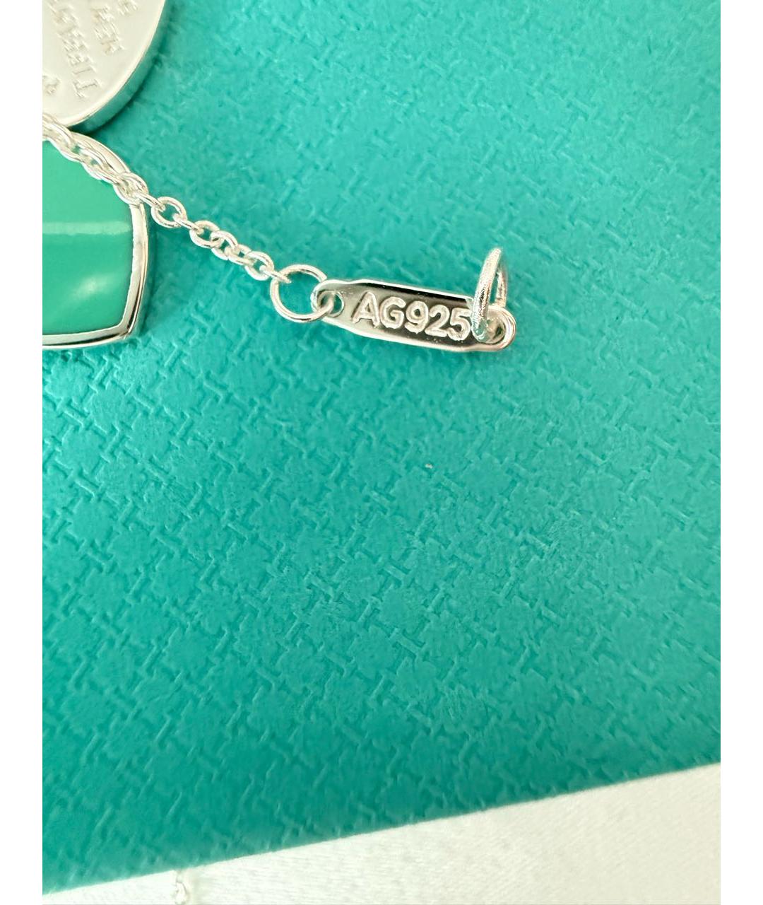 TIFFANY&CO Бирюзовая серебряная подвеска, фото 7