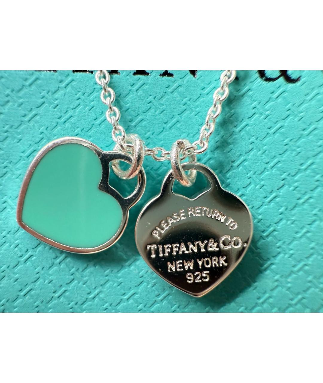 TIFFANY&CO Бирюзовая серебряная подвеска, фото 8