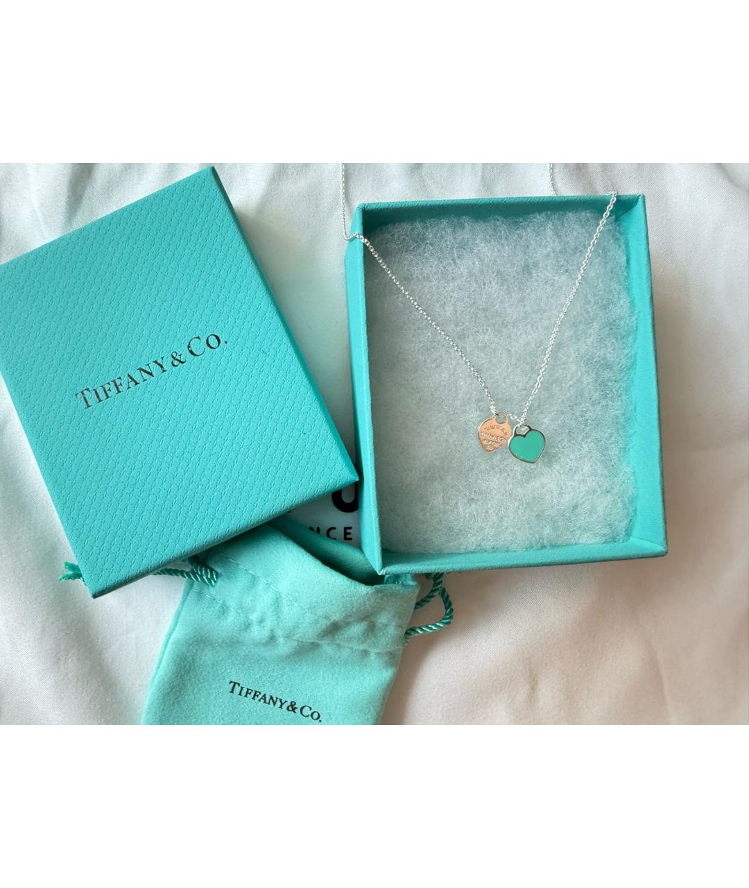 TIFFANY&CO Бирюзовая серебряная подвеска, фото 4