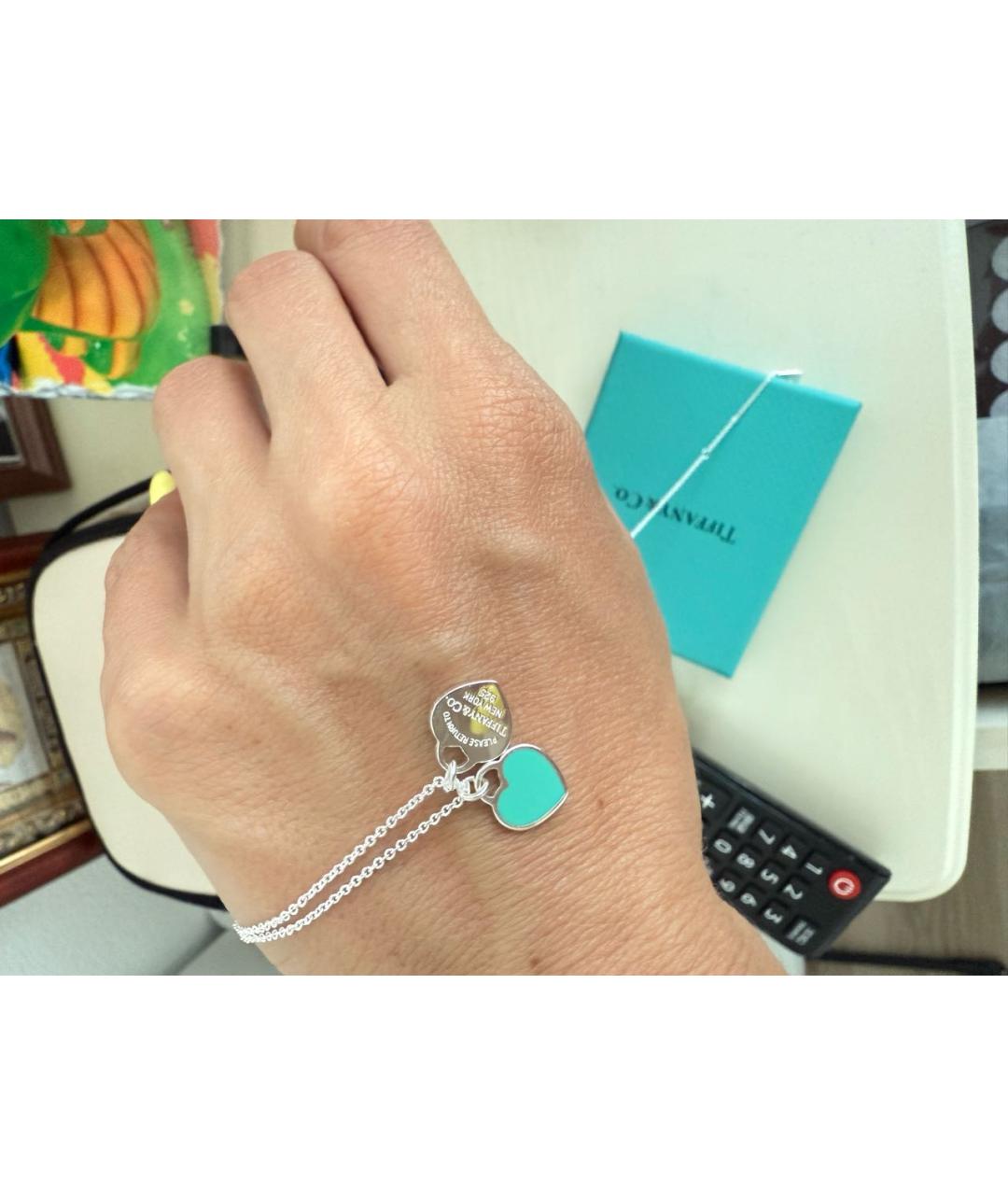 TIFFANY&CO Бирюзовая серебряная подвеска, фото 9