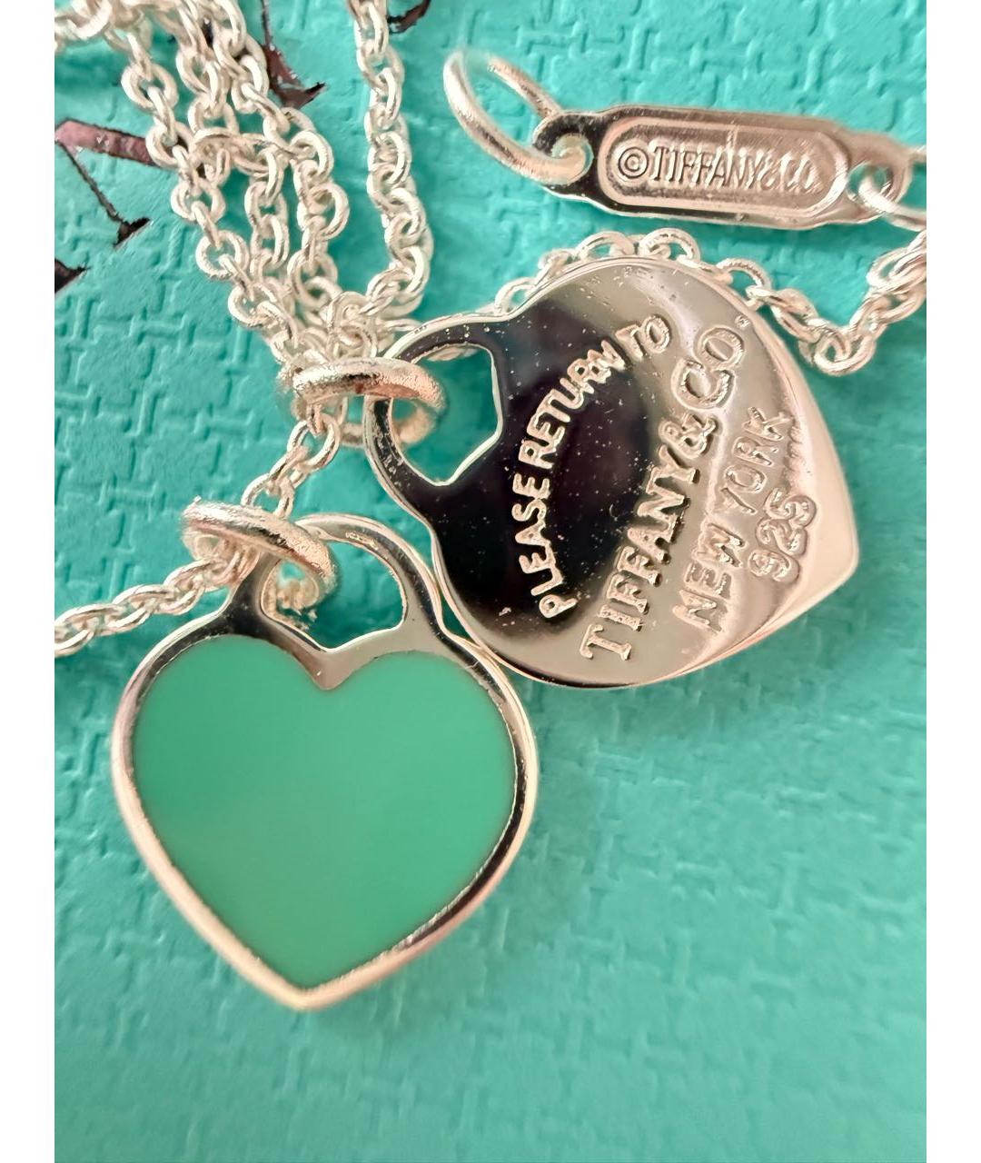 TIFFANY&CO Бирюзовая серебряная подвеска, фото 3
