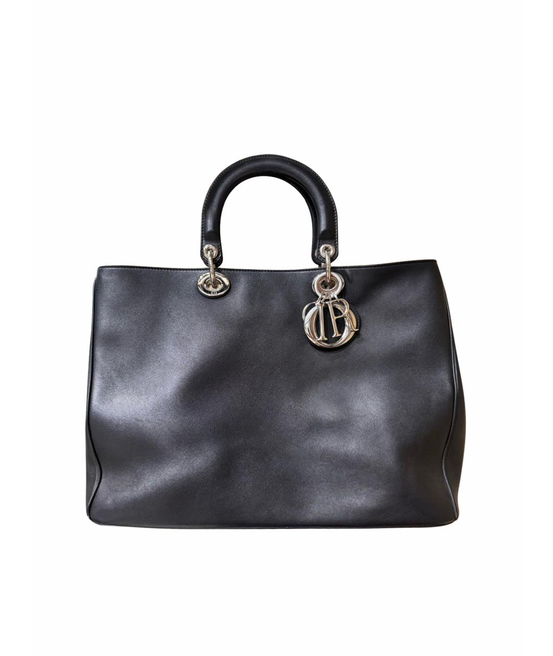 CHRISTIAN DIOR Черная сумка тоут из лакированной кожи, фото 1