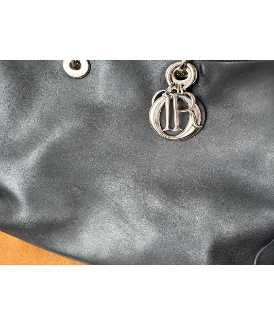 CHRISTIAN DIOR Черная сумка тоут из лакированной кожи, фото 7