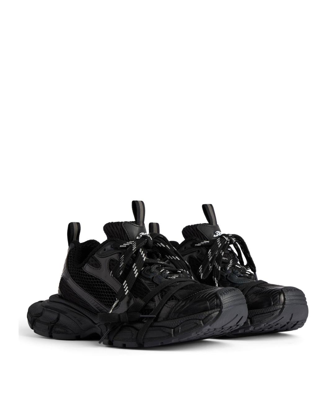 BALENCIAGA Черные синтетические низкие кроссовки / кеды, фото 2