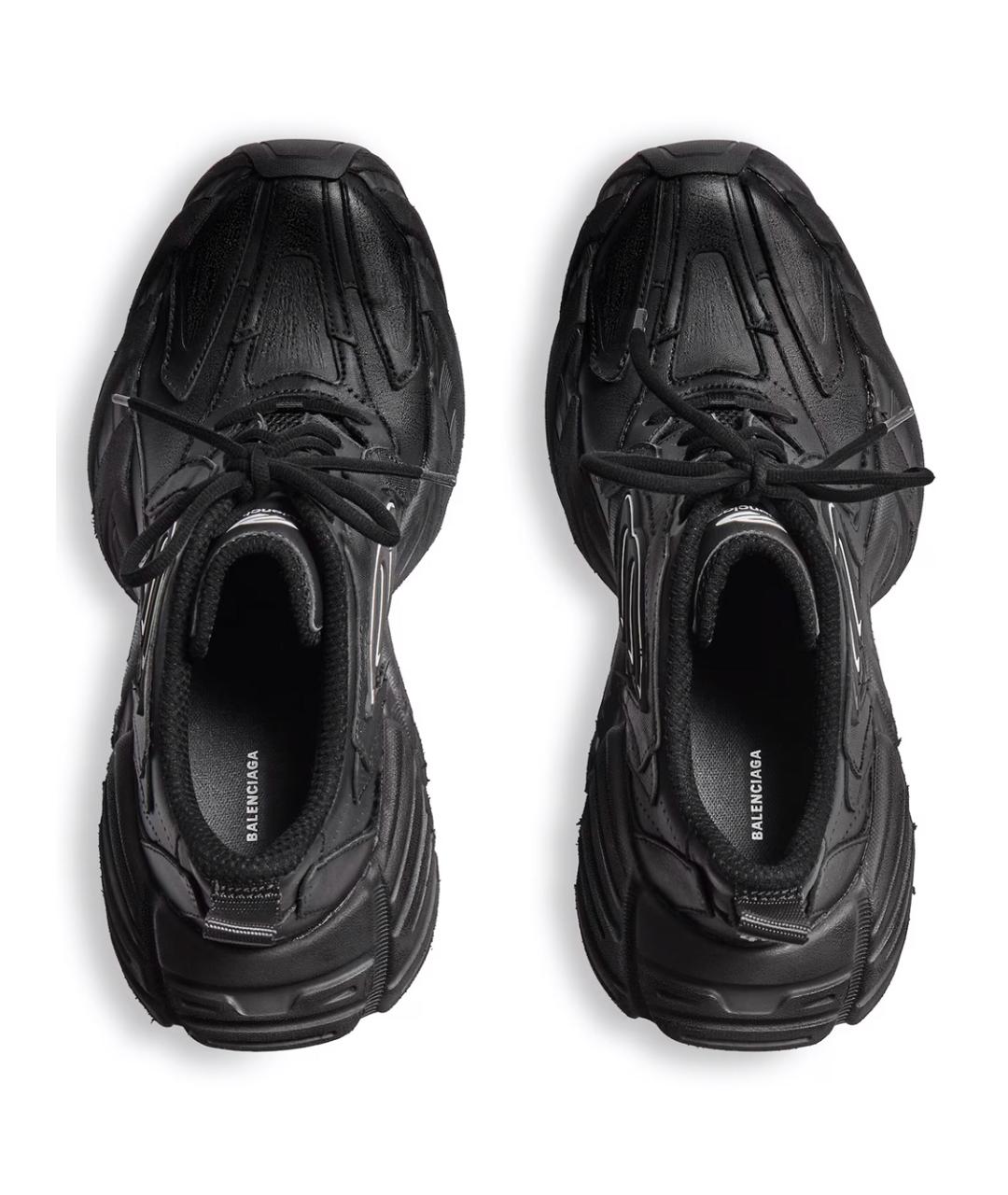 BALENCIAGA Черные синтетические низкие кроссовки / кеды, фото 3