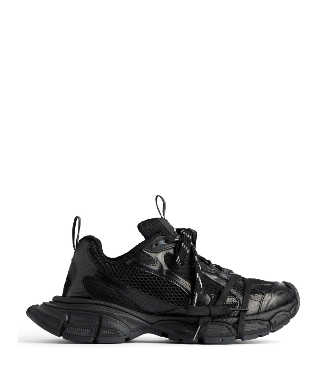 BALENCIAGA Черные синтетические низкие кроссовки / кеды, фото 1