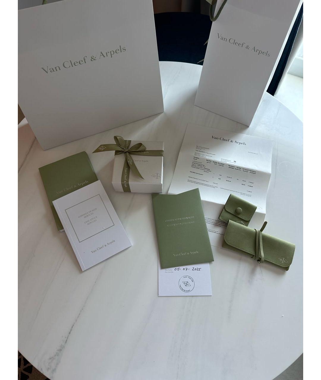VAN CLEEF & ARPELS Белые серьги из желтого золота, фото 5