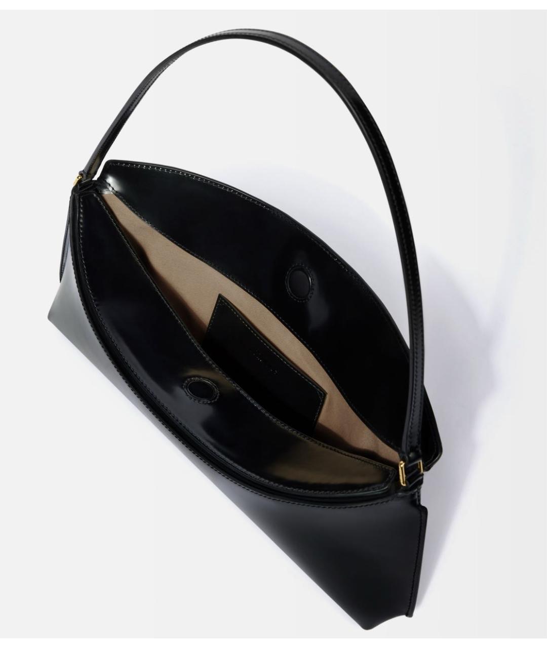 JACQUEMUS Черная кожаная сумка через плечо, фото 4