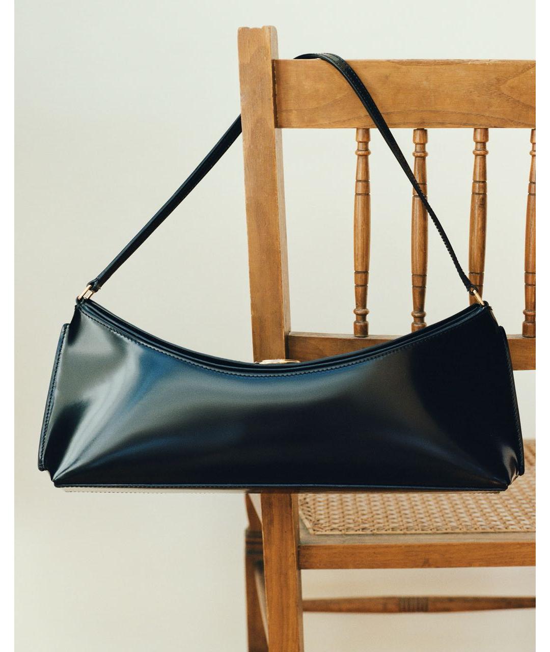 JACQUEMUS Черная кожаная сумка через плечо, фото 7