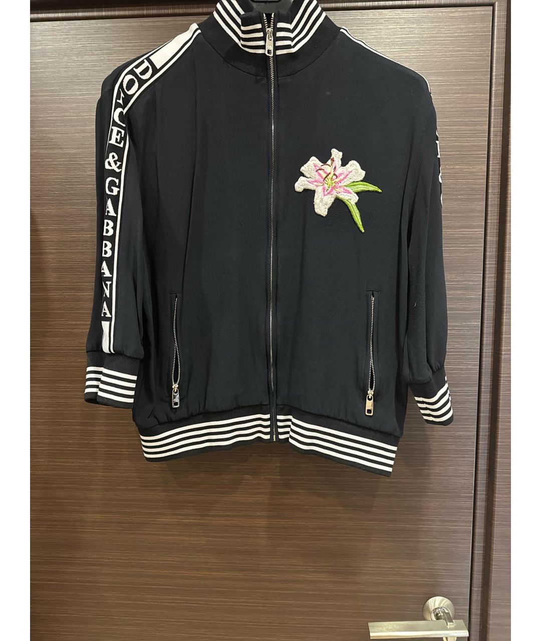 DOLCE&GABBANA Черная вискозная спортивная куртка, фото 9