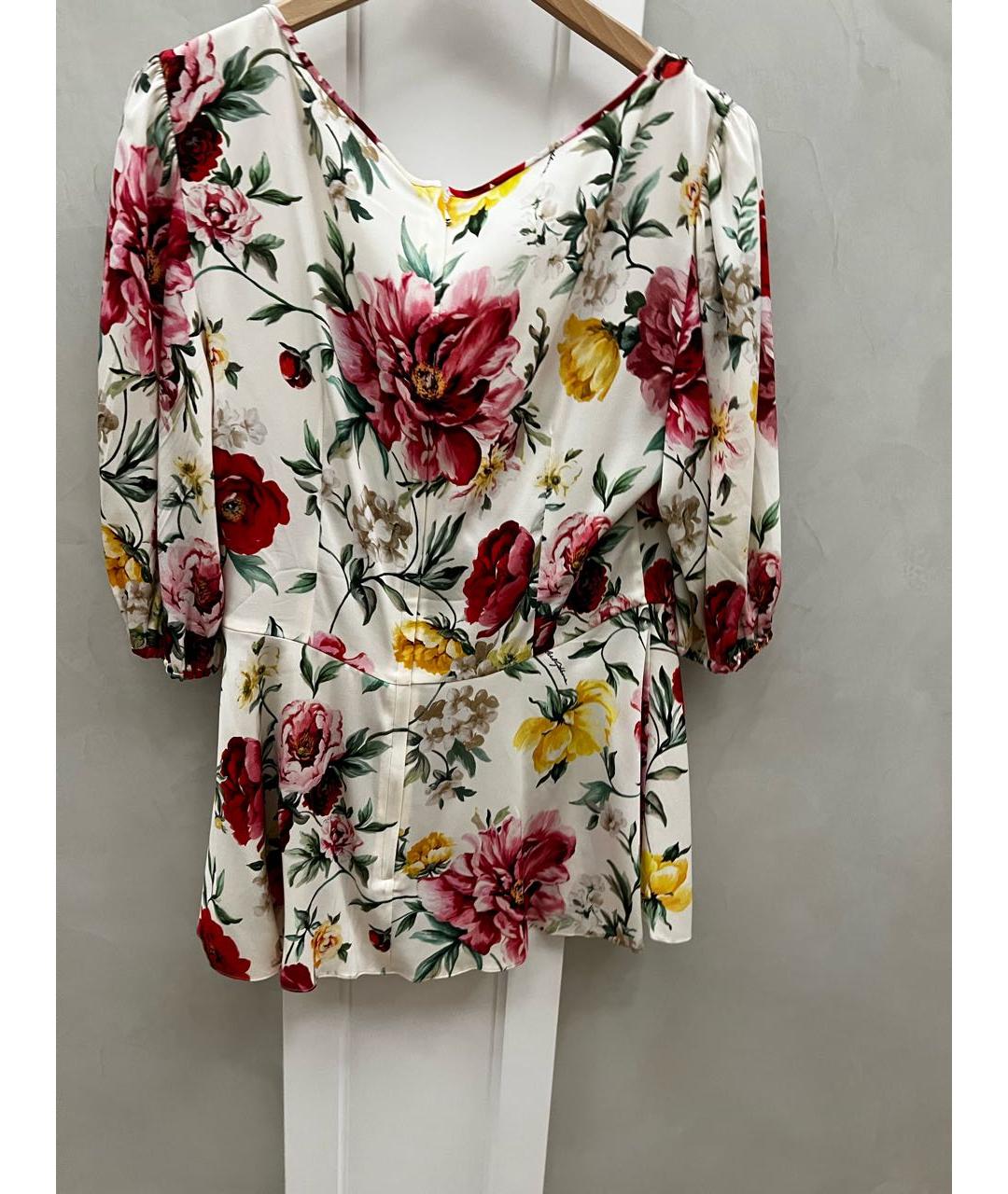 DOLCE&GABBANA Мульти шелковая блузы, фото 2