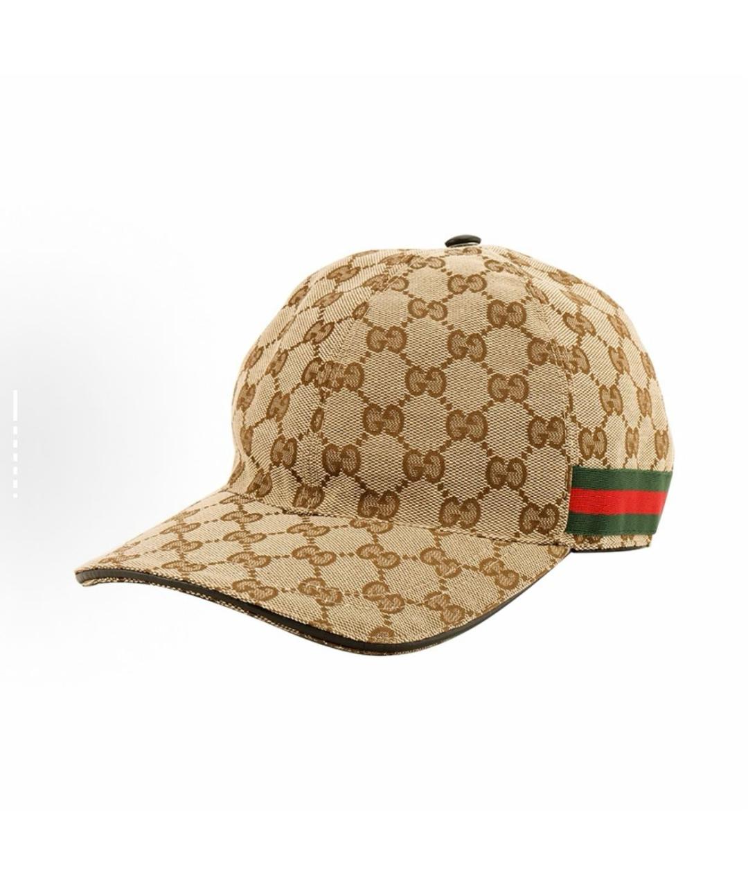 GUCCI Коричневая хлопковая кепка, фото 9