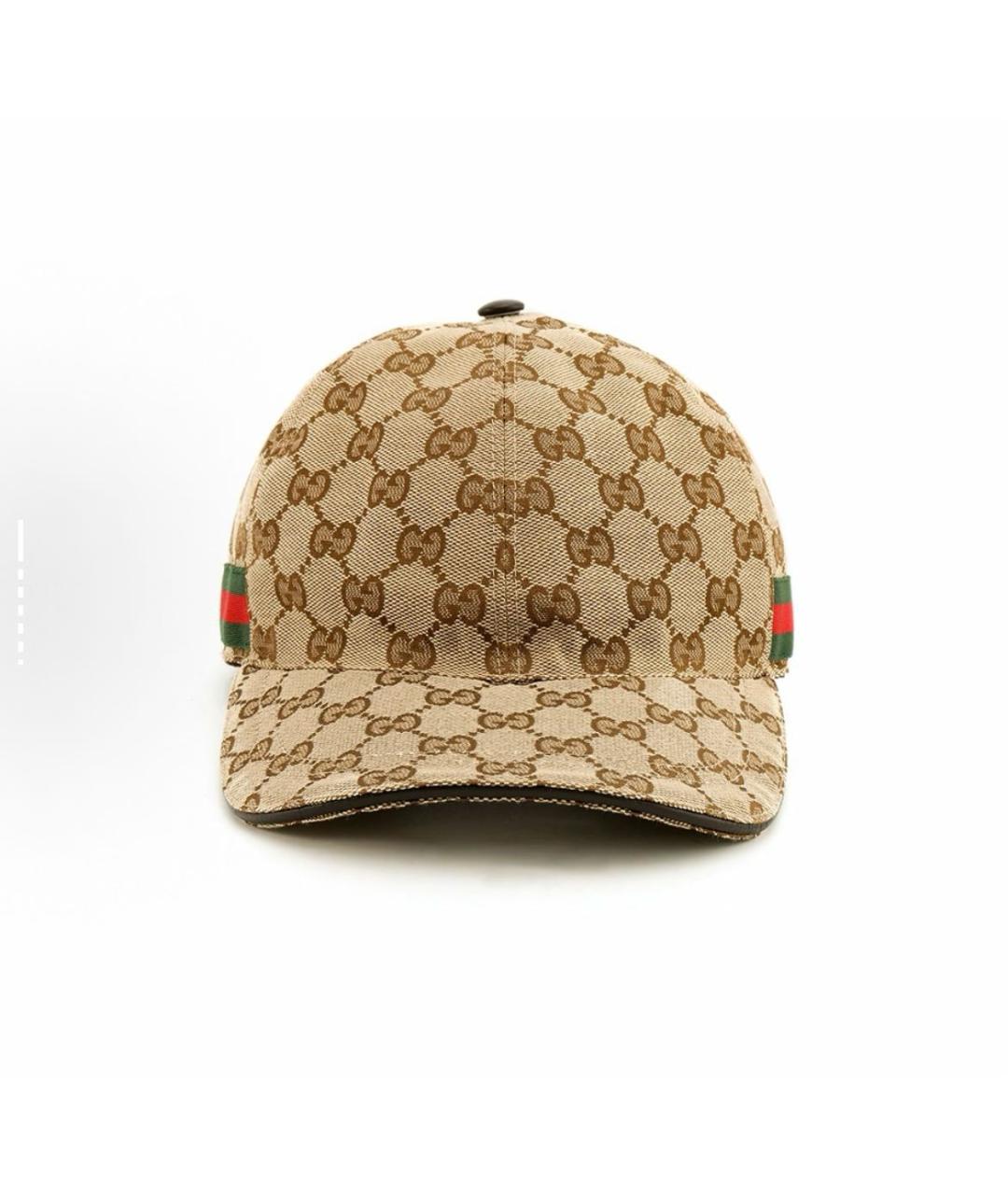 GUCCI Коричневая хлопковая кепка, фото 2