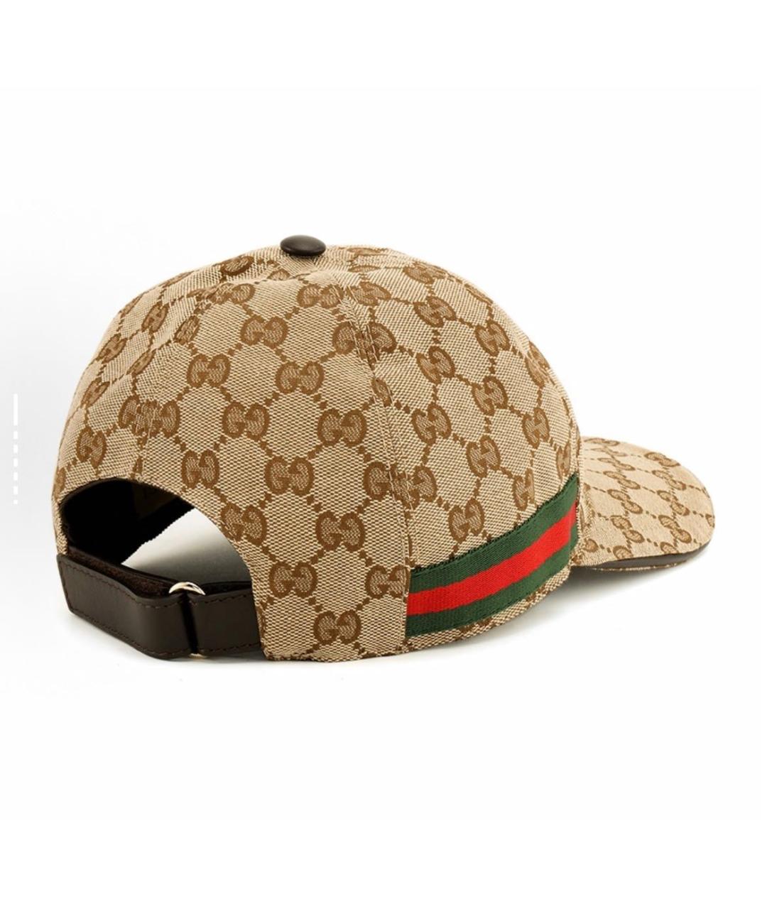 GUCCI Коричневая хлопковая кепка, фото 7