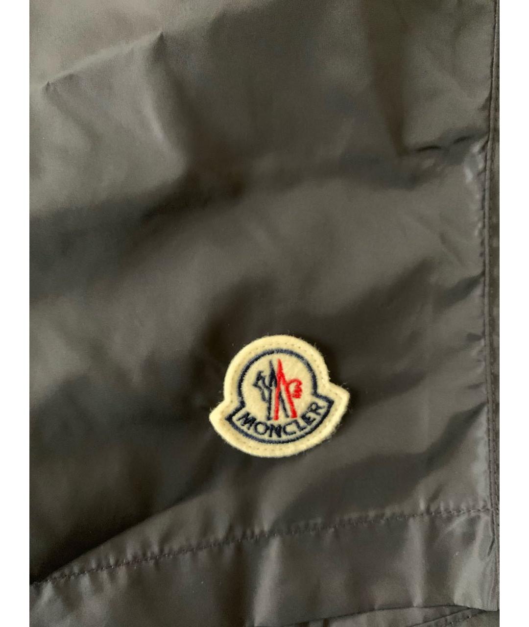 MONCLER Темно-синие полиэстеровые шорты, фото 4