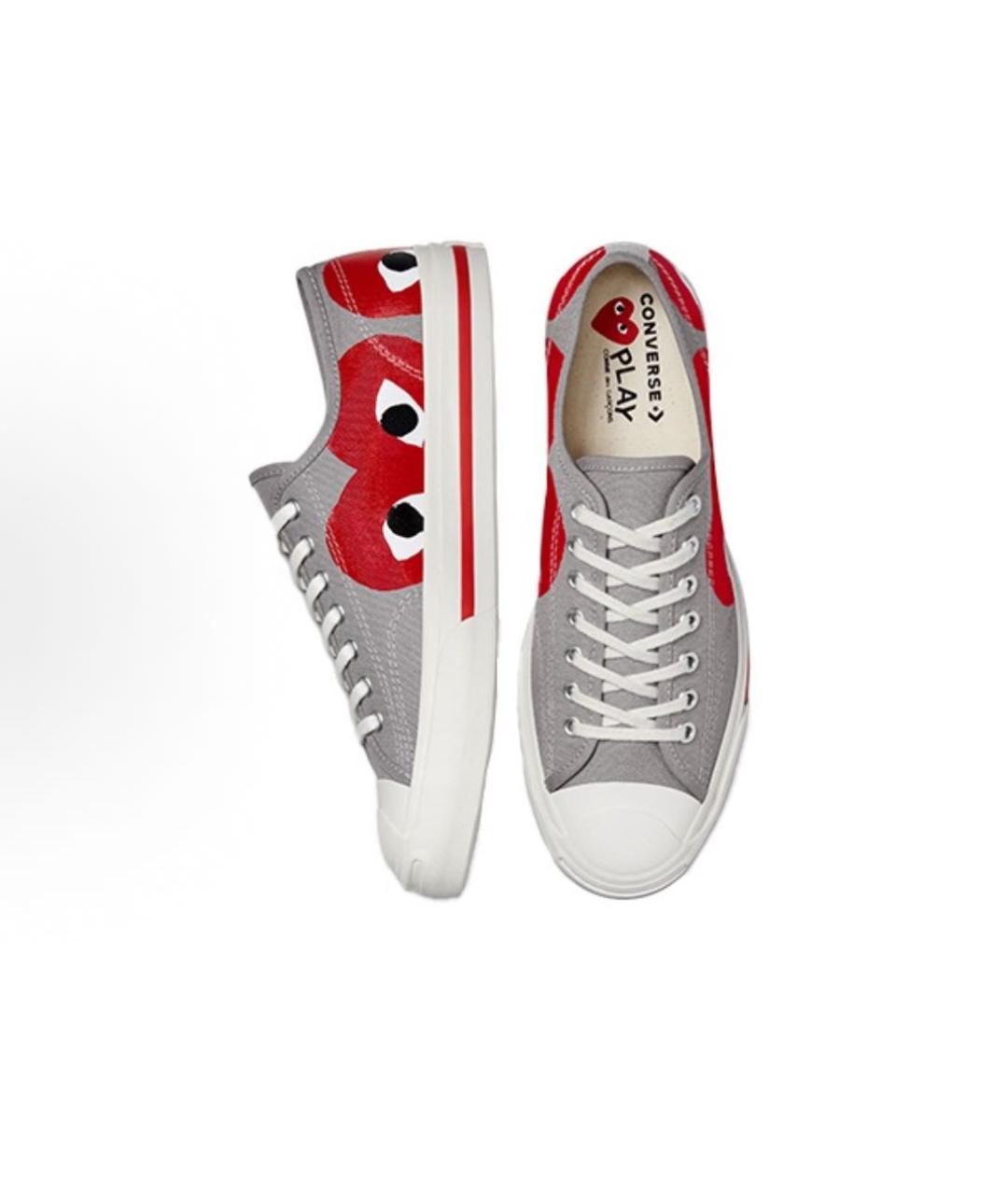 CONVERSE Серые низкие кроссовки / кеды, фото 3