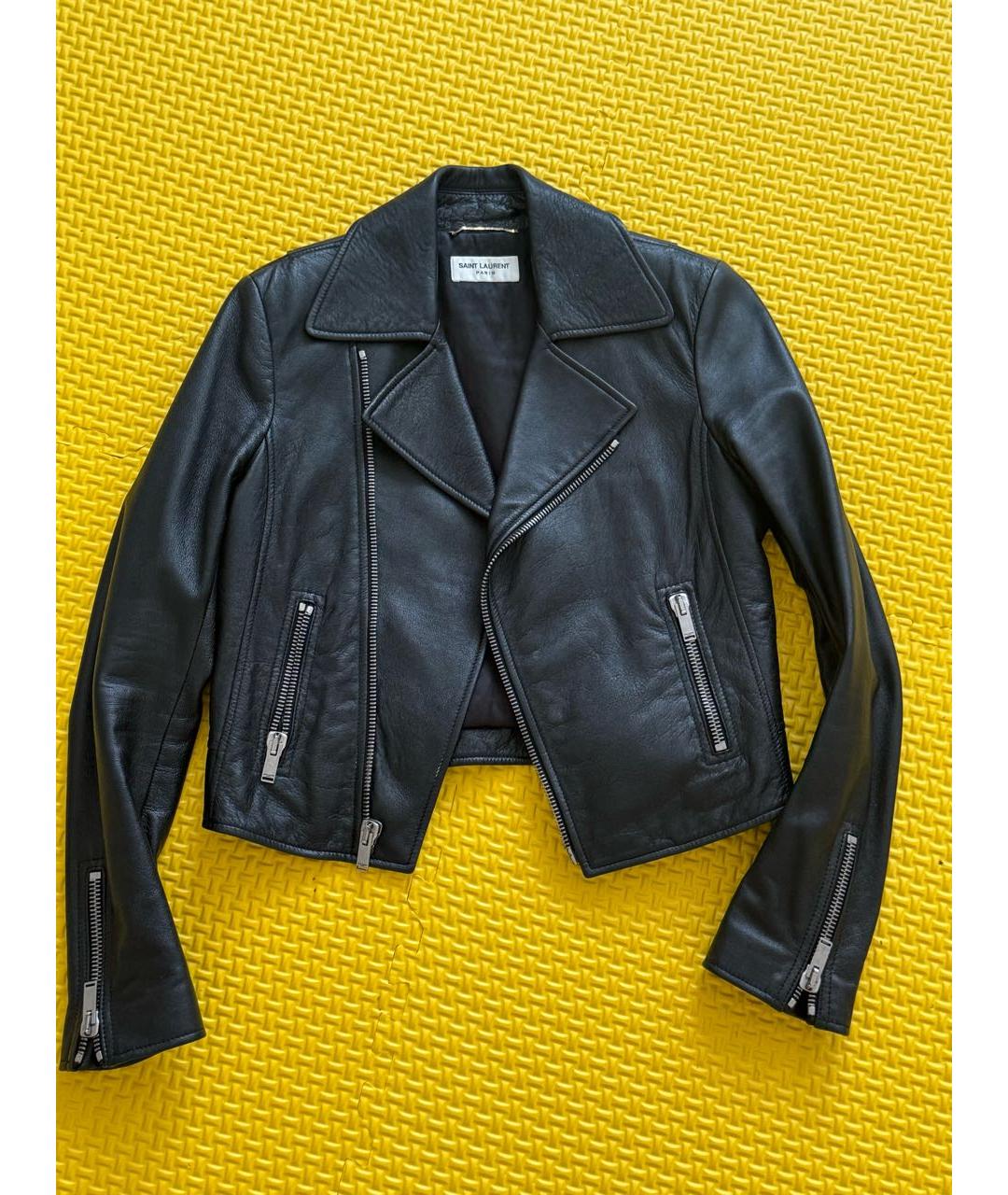 SAINT LAURENT Черная кожаная куртка, фото 5