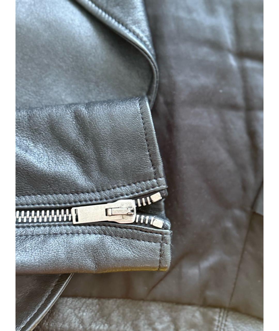 SAINT LAURENT Черная кожаная куртка, фото 4