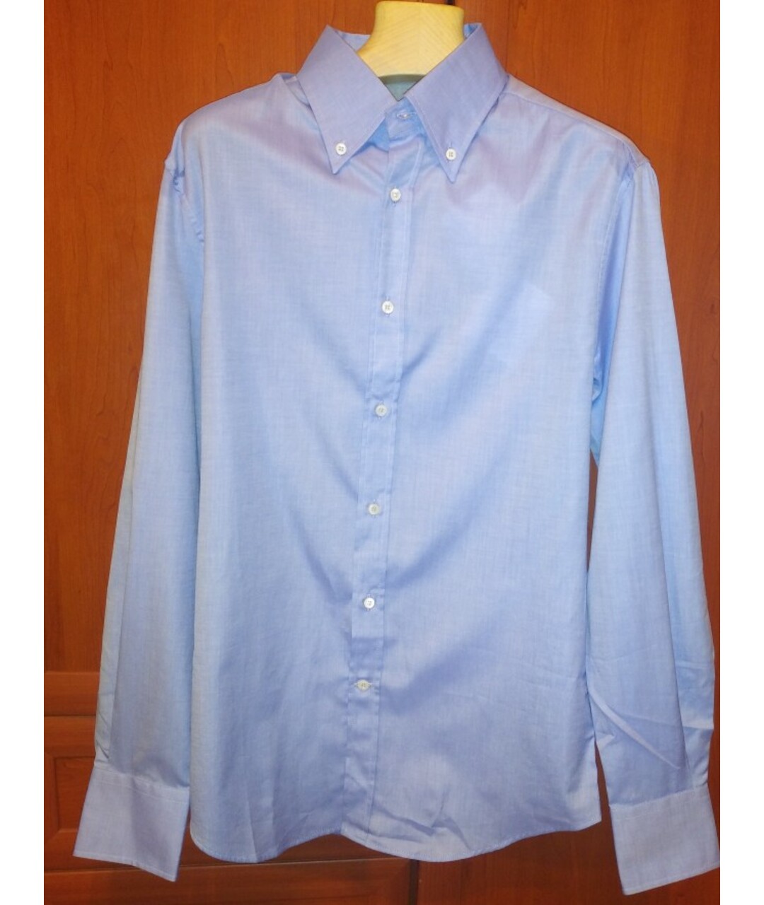 BRUNELLO CUCINELLI Голубая хлопковая кэжуал рубашка, фото 3