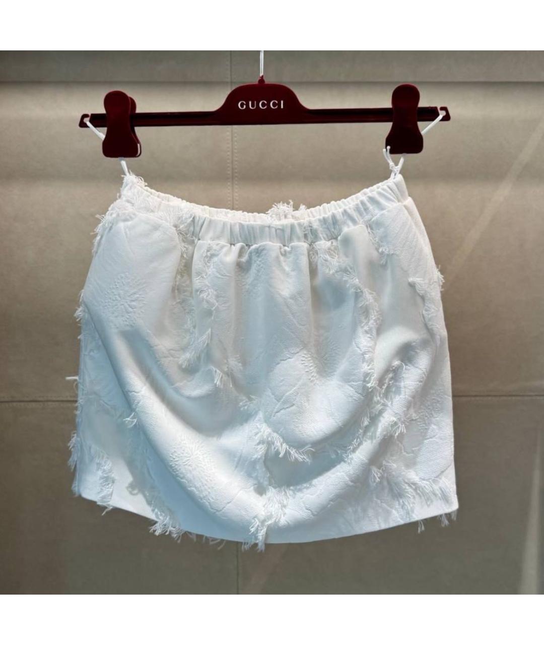 GUCCI Белая юбка мини, фото 4