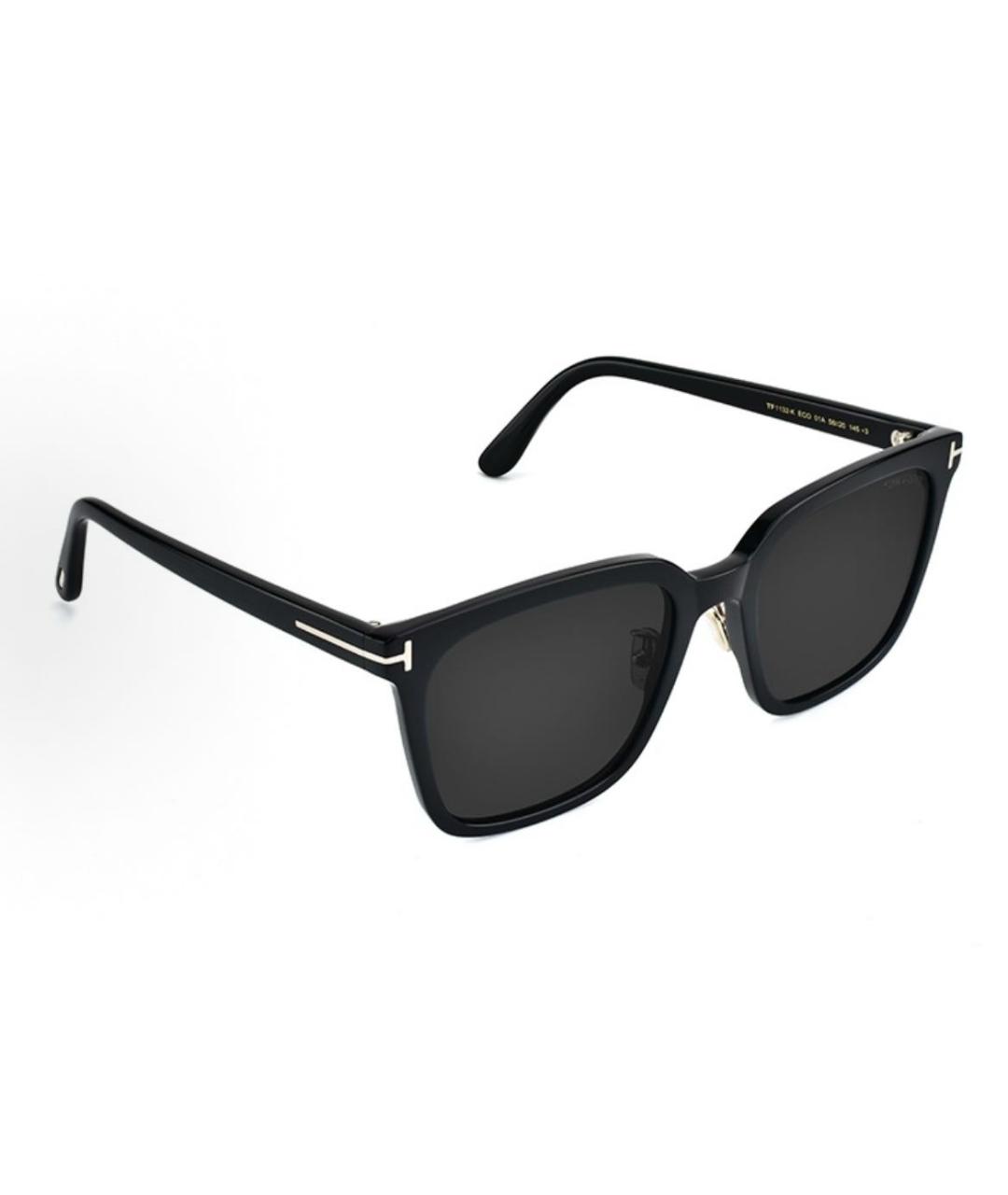 TOM FORD Черные пластиковые солнцезащитные очки, фото 2