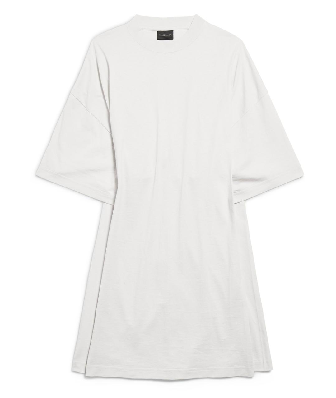 BALENCIAGA Белое хлопковое повседневное платье, фото 1