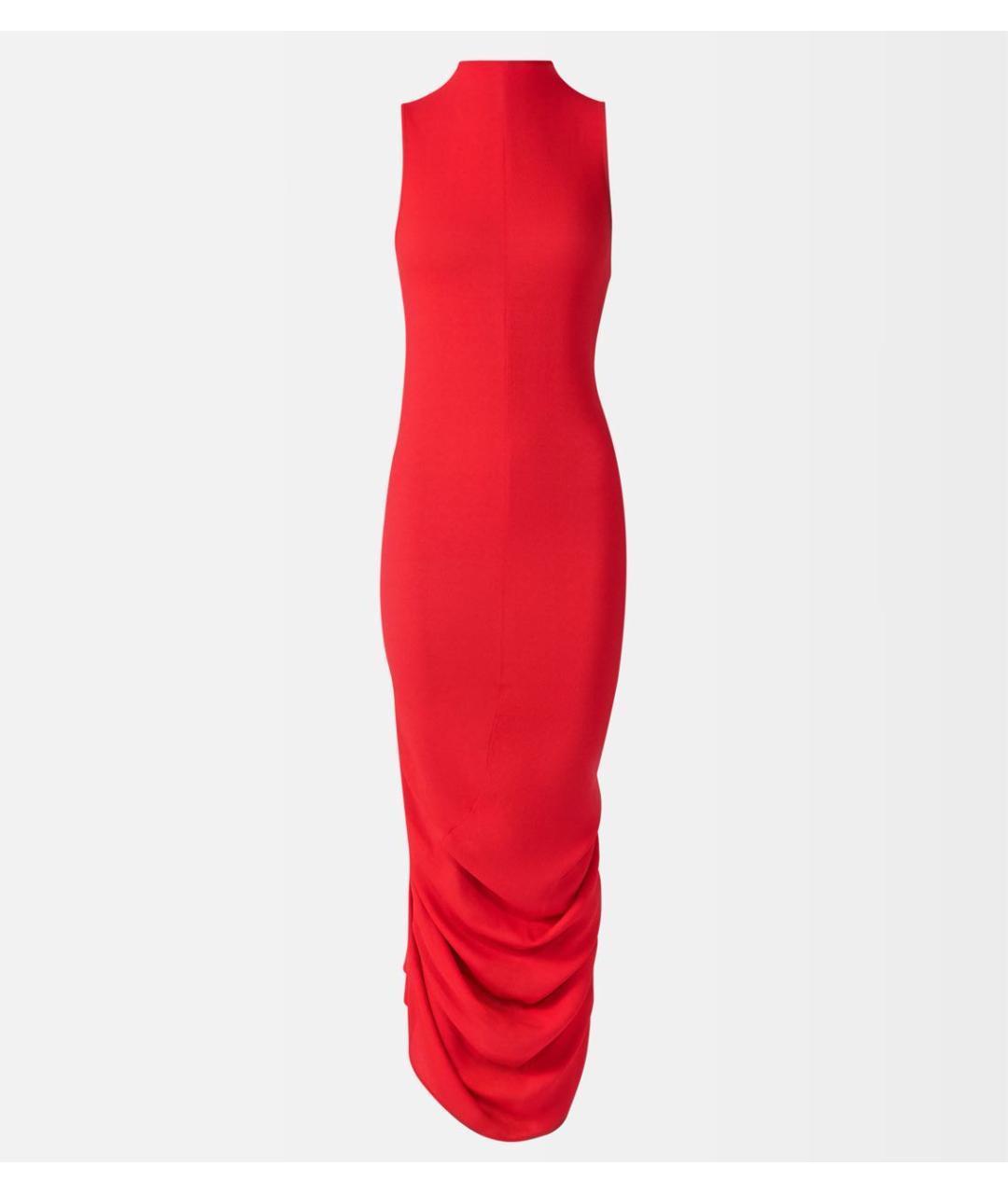 JACQUEMUS Красное вискозное коктейльное платье, фото 9