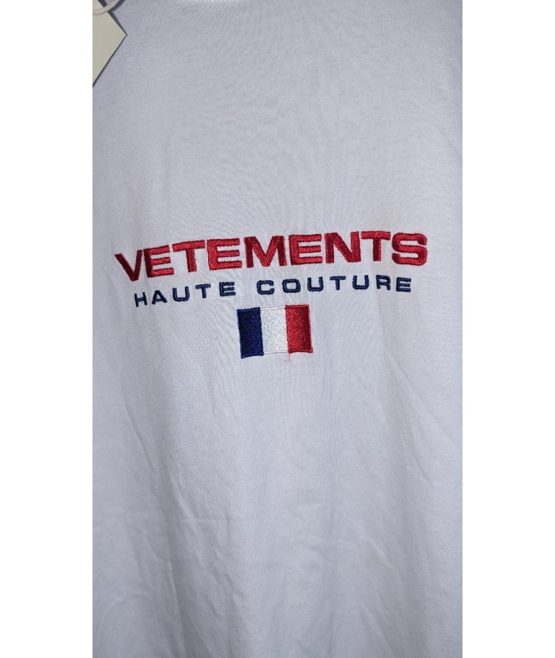 VETEMENTS Белая хлопковая футболка, фото 4