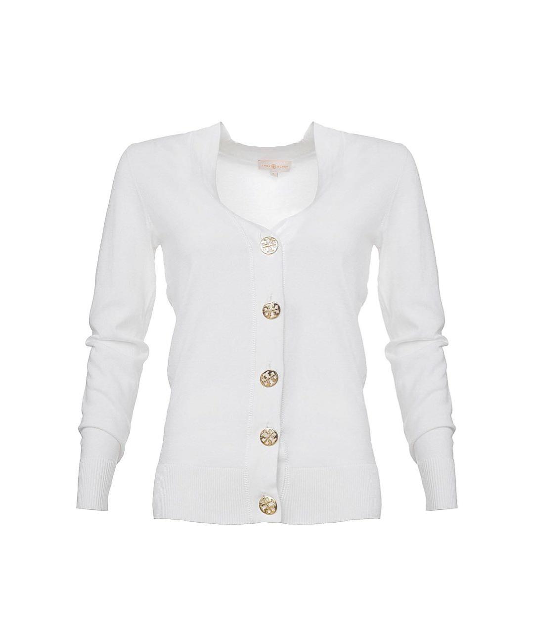TORY BURCH Белый хлопковый кардиган, фото 1