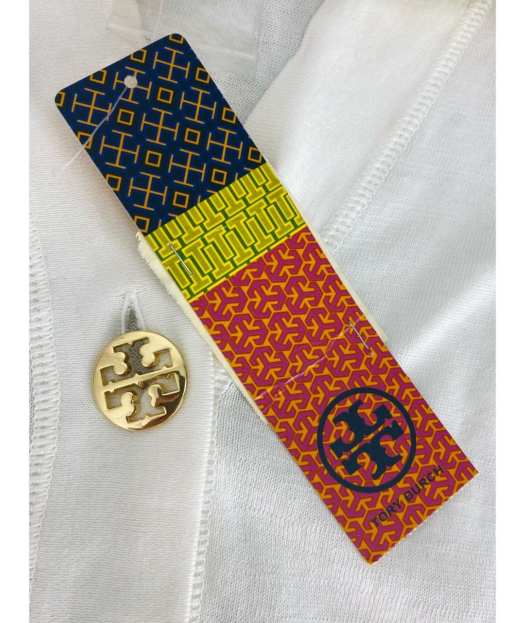TORY BURCH Белый хлопковый кардиган, фото 4