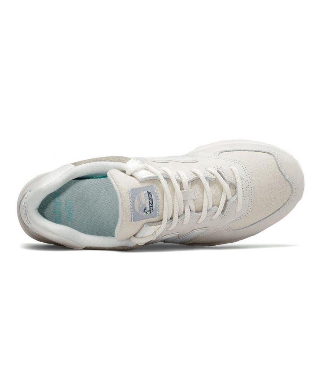 NEW BALANCE Бежевые замшевые низкие кроссовки / кеды, фото 3