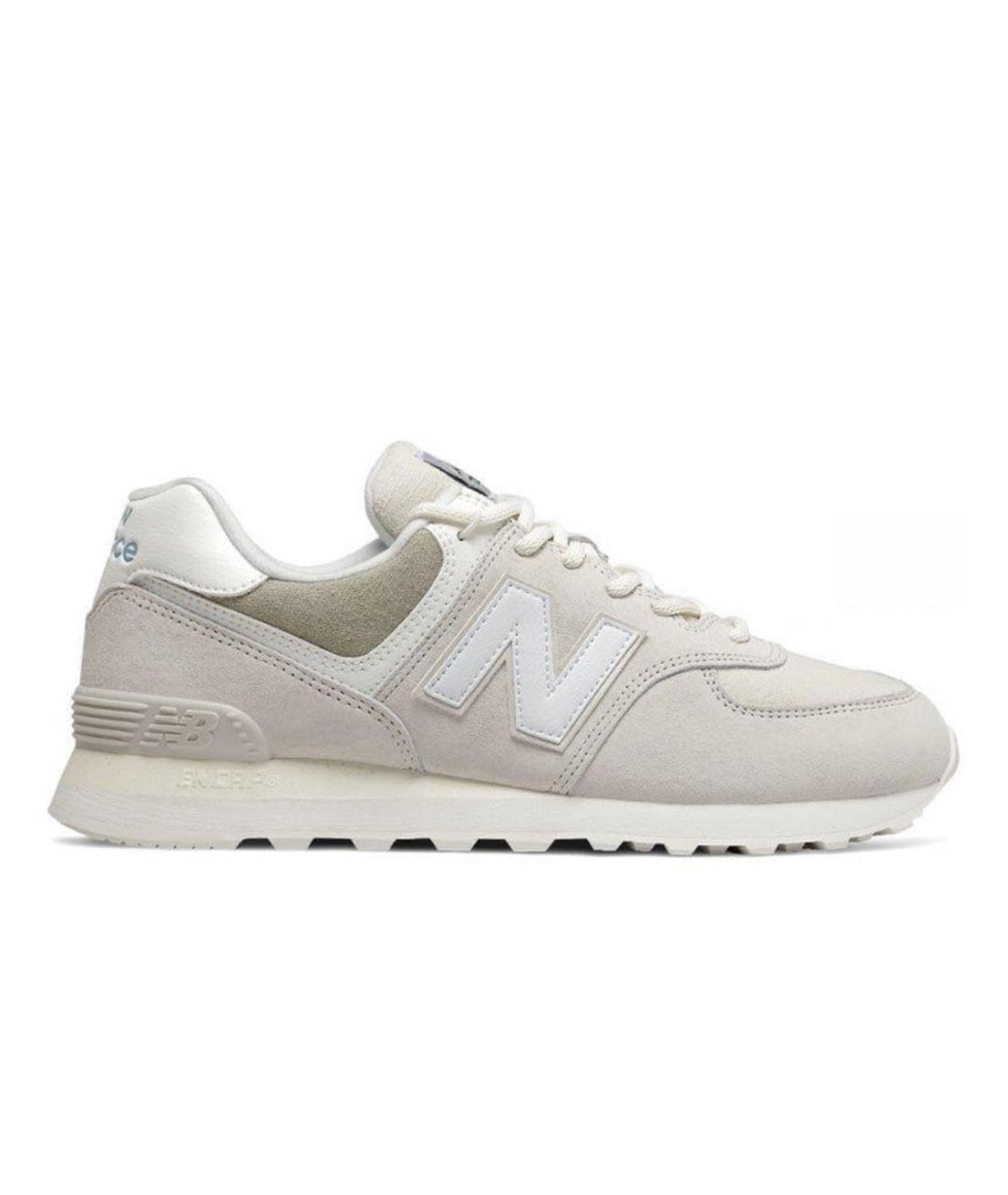 NEW BALANCE Бежевые замшевые низкие кроссовки / кеды, фото 1