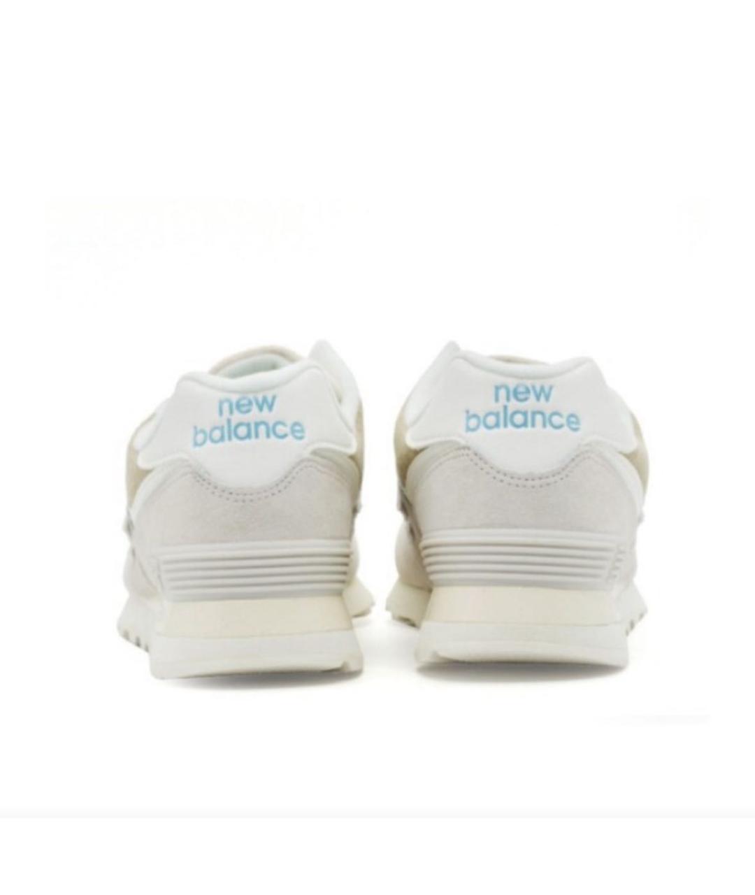 NEW BALANCE Бежевые замшевые низкие кроссовки / кеды, фото 4