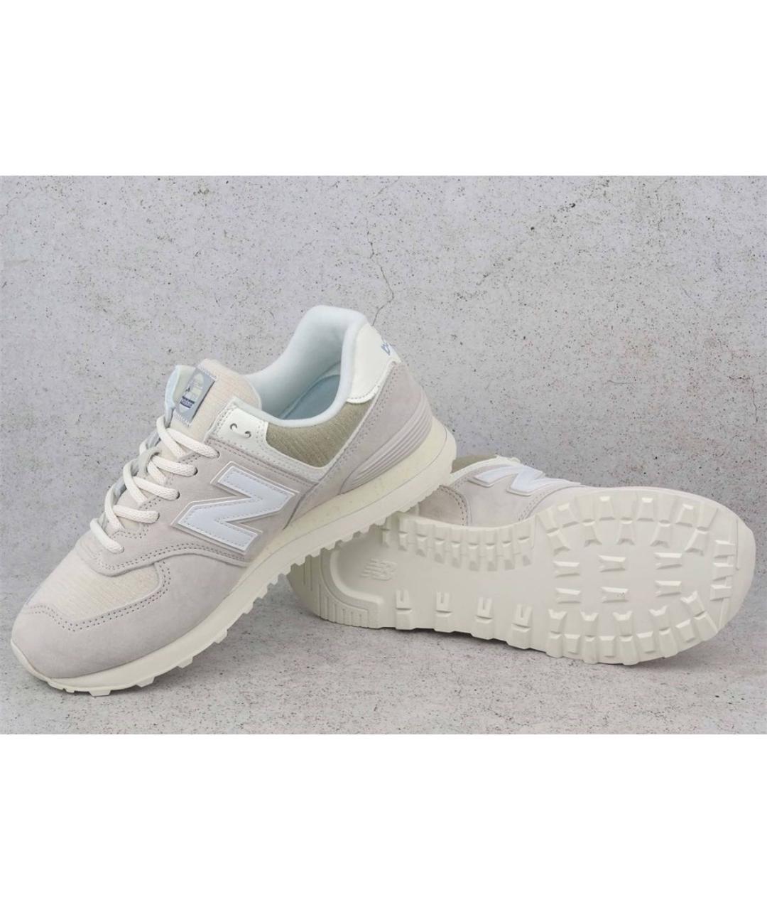 NEW BALANCE Бежевые замшевые низкие кроссовки / кеды, фото 8