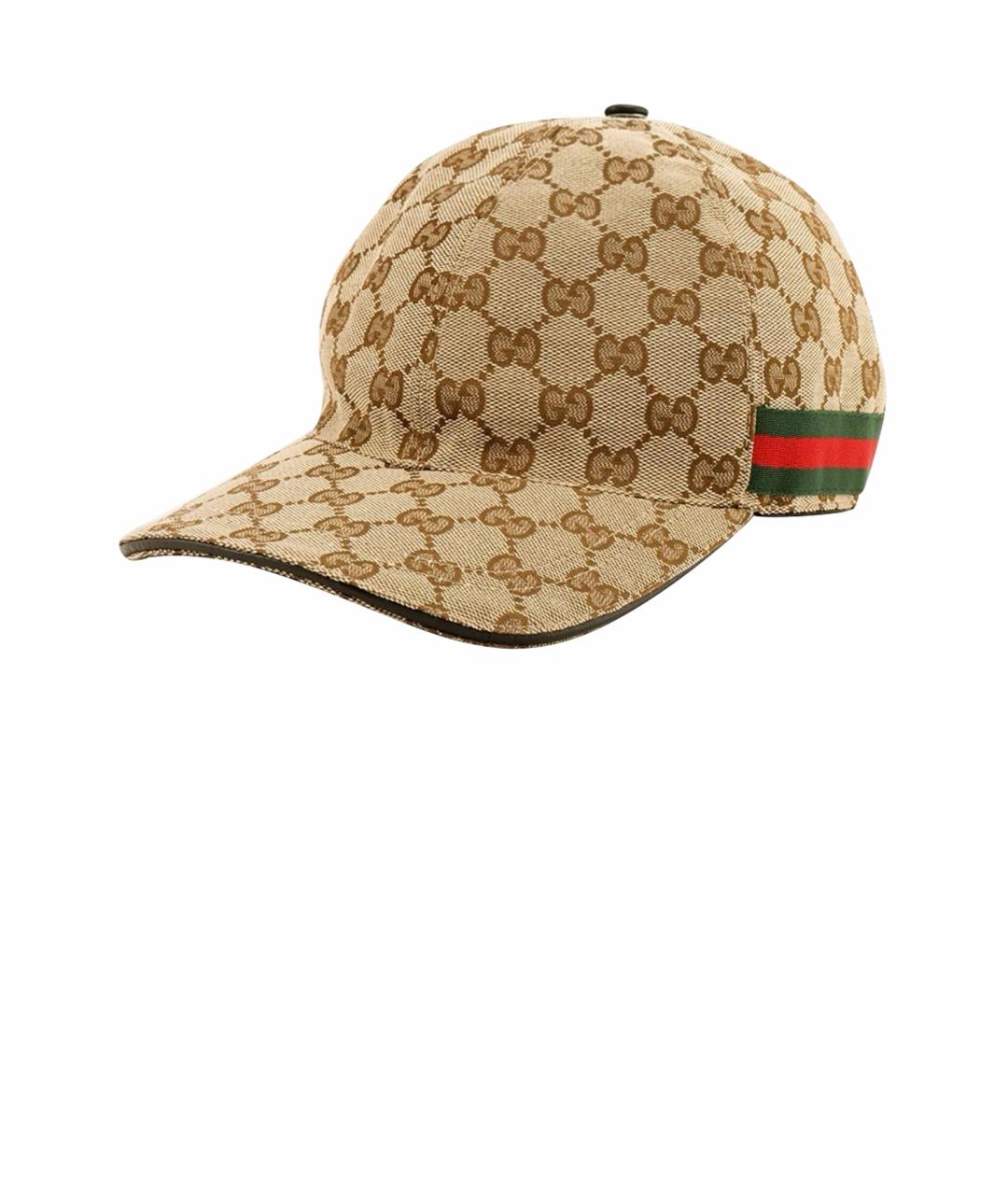 GUCCI Коричневая хлопковая кепка, фото 1