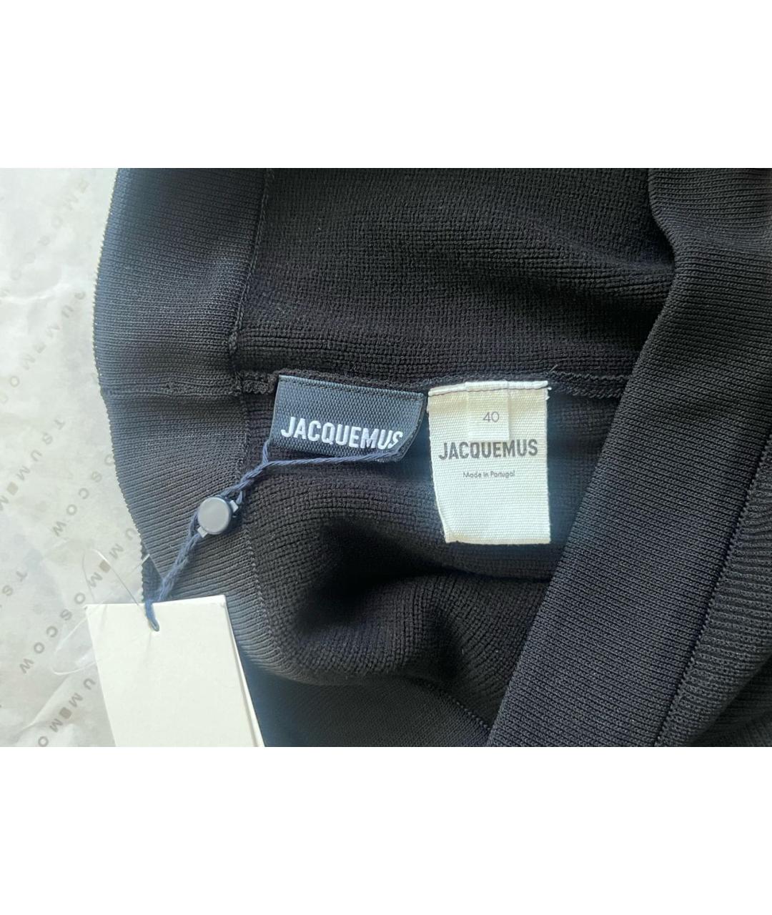 JACQUEMUS Черные вискозные спортивные брюки и шорты, фото 3