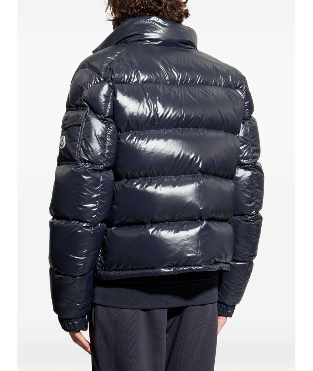 MONCLER Синий полиамидовый пуховик, фото 4