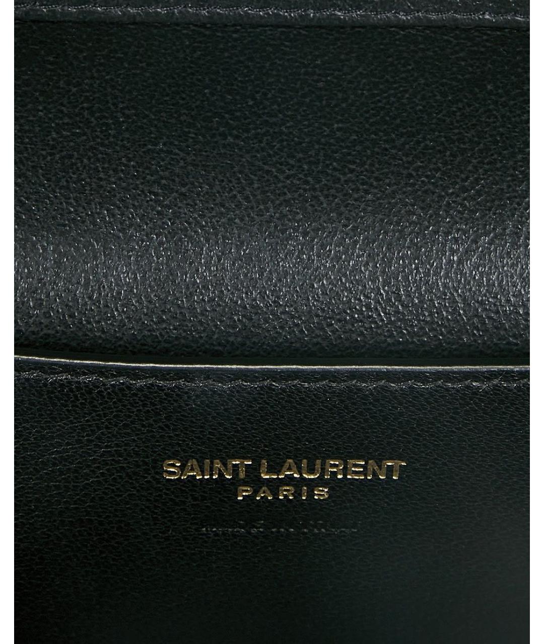 SAINT LAURENT Синяя кожаная сумка через плечо, фото 7