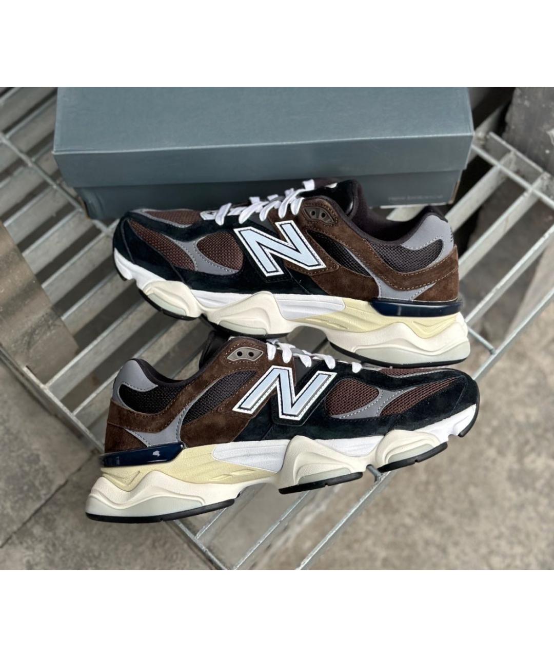NEW BALANCE Коричневые замшевые низкие кроссовки / кеды, фото 5